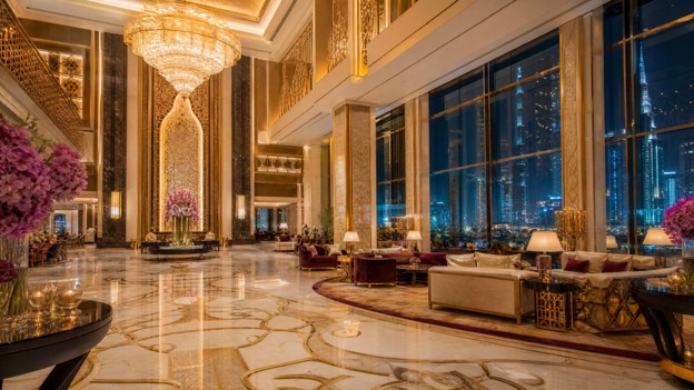 Five-star hotel lobby Dubai — high-end escort companions